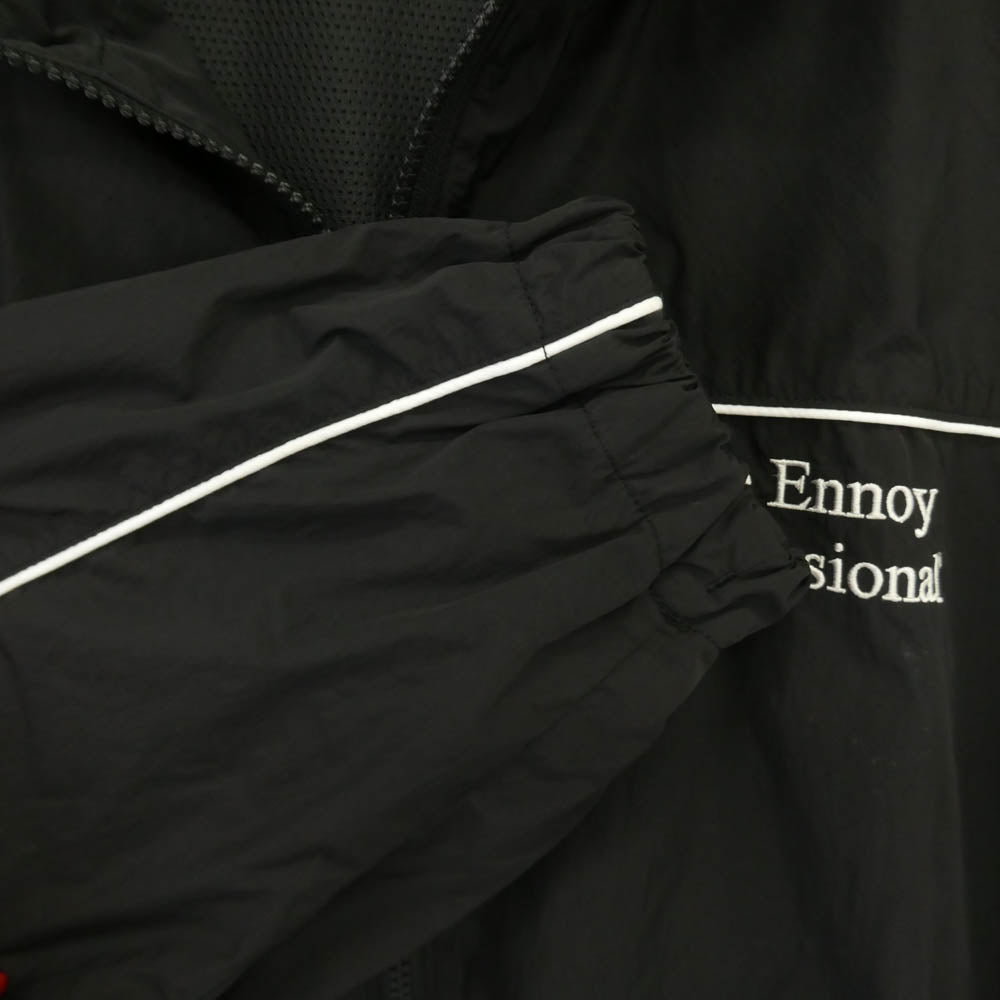 The Ennoy Professional ザ エンノイ プロフェッショナル 26SS SS26BRENJK01LP PIPING NYLON TRACK SUIT パイピング ナイロン トラック ジャケット ブラック系 L【中古】
