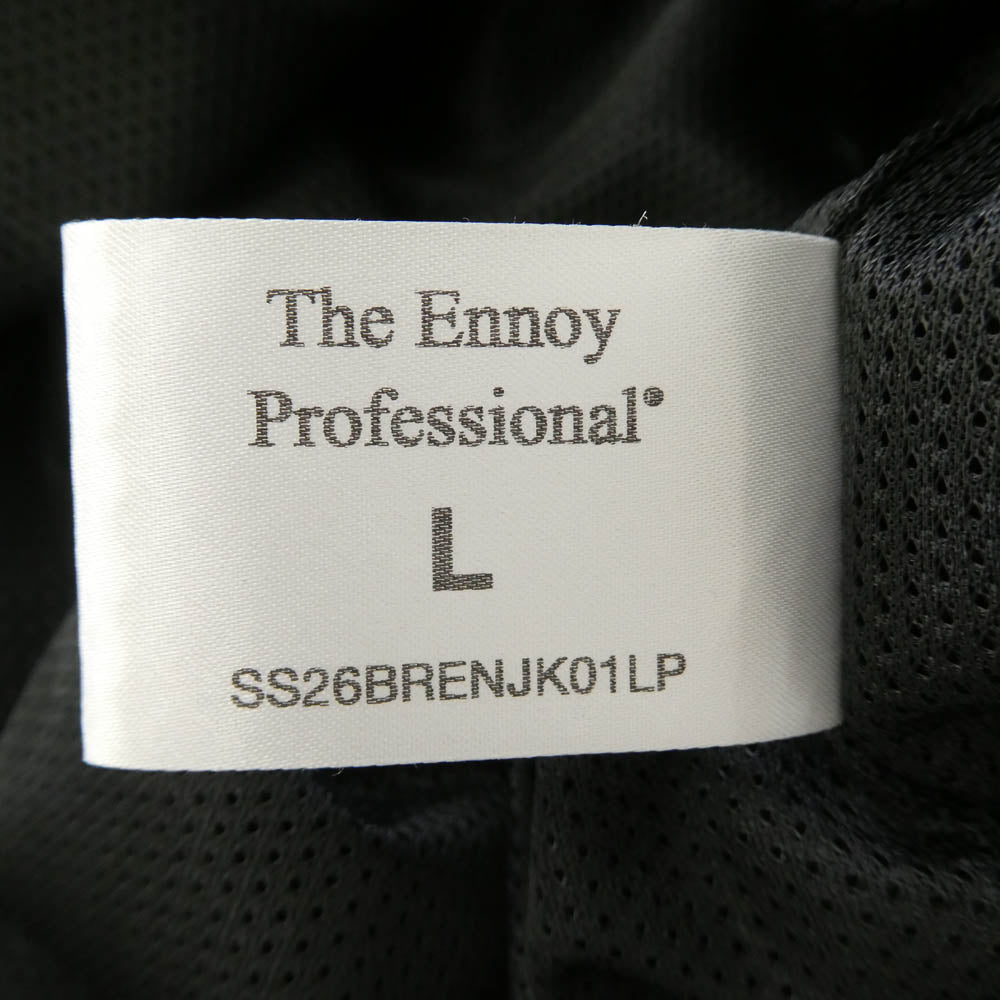 The Ennoy Professional ザ エンノイ プロフェッショナル 26SS SS26BRENJK01LP PIPING NYLON TRACK SUIT パイピング ナイロン トラック ジャケット ブラック系 L【中古】
