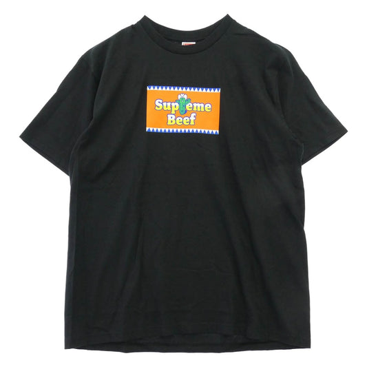 Supreme シュプリーム 25SS Beef Tee ビーフ プリント Tシャツ 半袖カットソー ブラック ブラック系 L【極上美品】【中古】
