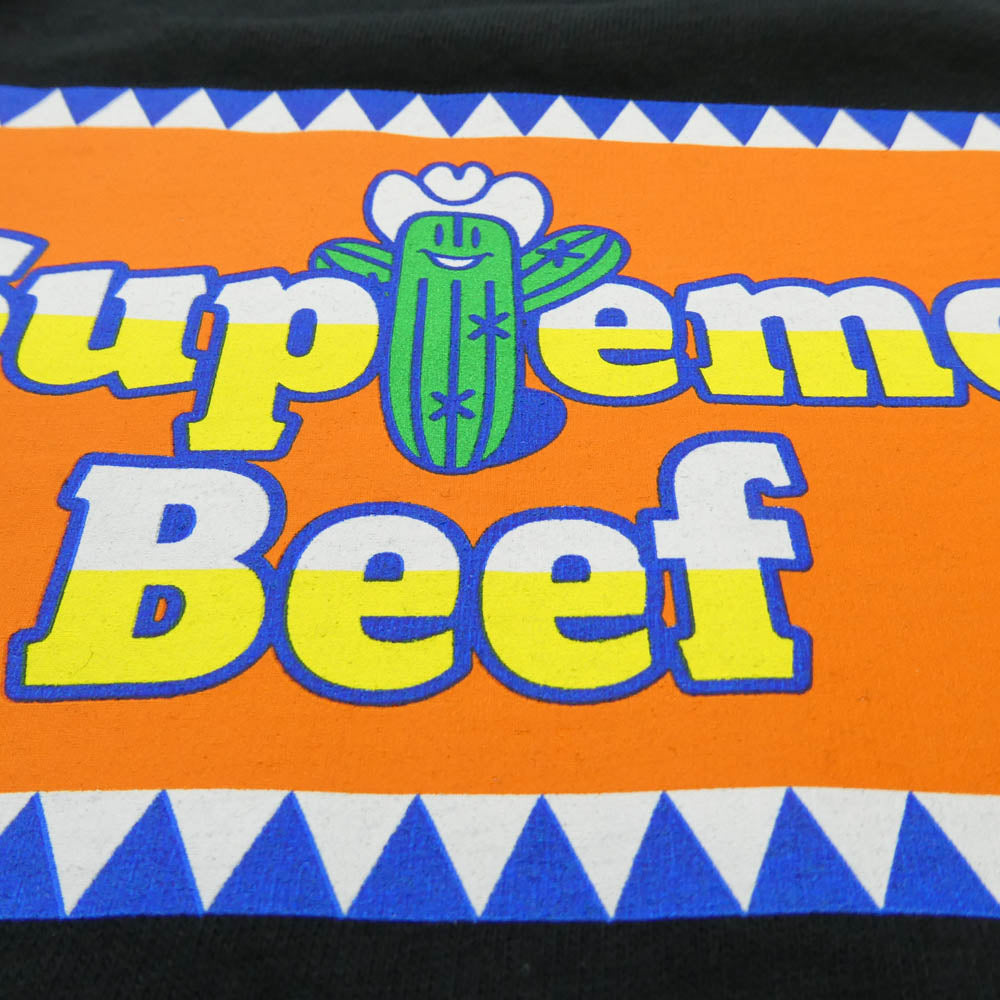 Supreme シュプリーム 25SS Beef Tee ビーフ プリント Tシャツ 半袖カットソー ブラック ブラック系 L【極上美品】【中古】
