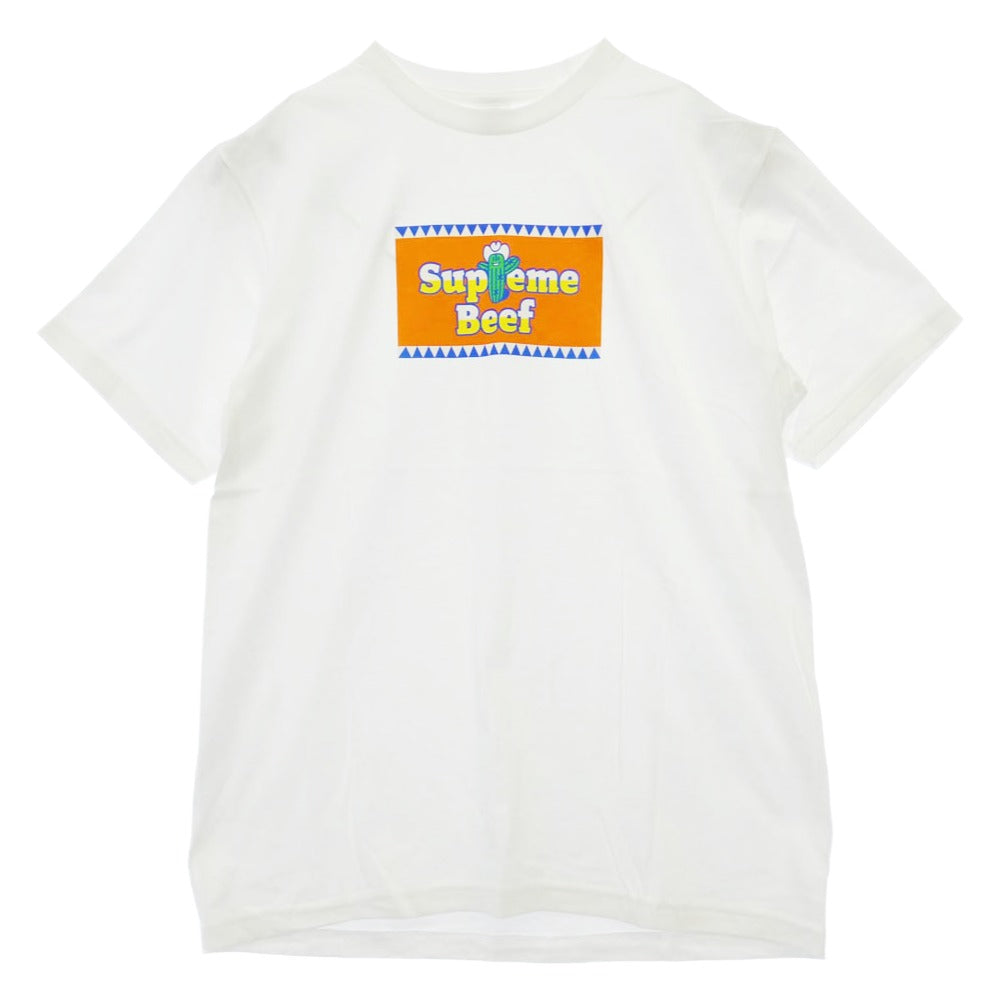 Supreme シュプリーム 25SS Beef Tee ビーフ プリント Tシャツ 半袖カットソー ホワイト ホワイト系 M【極上美品】【中古】