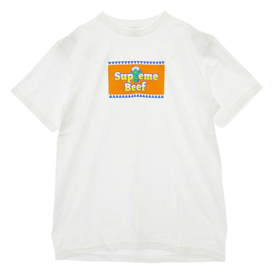 Supreme シュプリーム 25SS Beef Tee ビーフ プリント Tシャツ 半袖カットソー ホワイト ホワイト系 M【極上美品】【中古】