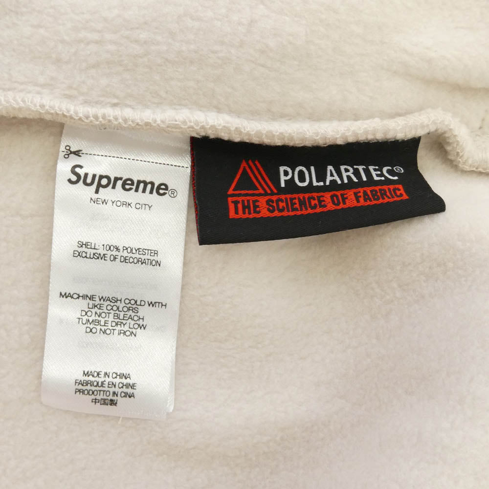 Supreme シュプリーム 22AW Polartec Mock Neck Pullover ポーラテック フリース ハイネック プルオーバー トレーナー アイボリー ホワイト系 XL【極上美品】【中古】