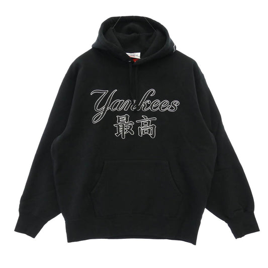 Supreme シュプリーム 22AW × New York Yankees Kanji Hooded Sweatshirt ニューヨーク ヤンキース カンジ フーディー スウェットシャツ パーカー ブラック系 L【極上美品】【中古】