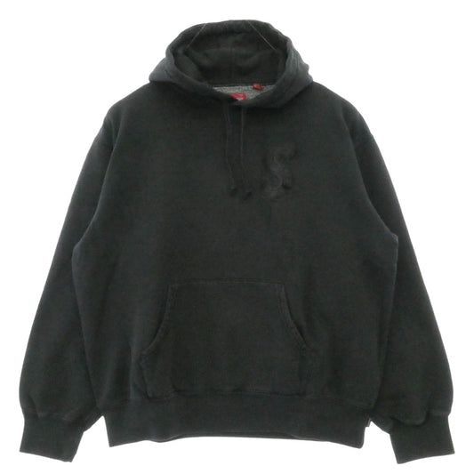Supreme シュプリーム 23SS Overdyed S Logo Hooded Sweatshirt オーバーダイド ロゴ フーデッド スウェットシャツ プルオーバー パーカー フーディー ブラック系【美品】【中古】