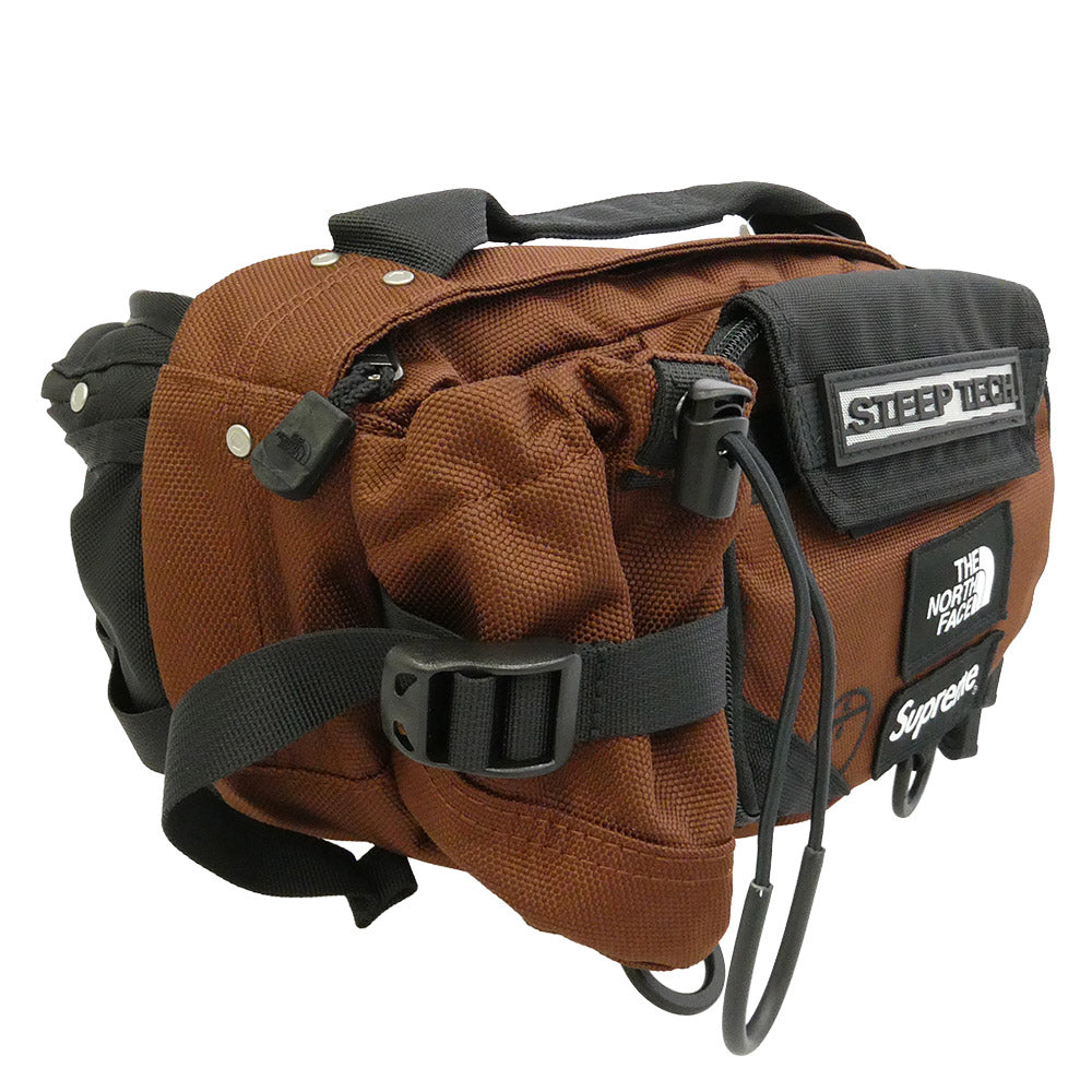 Supreme シュプリーム THE NORTH FACE ノースフェイス 22AW NM82291I ×THE NORTH FACE Steep Tech Waist Bag スティープテック ウエストバッグ ダークオーク ウエストポーチ ブラウン系【新古品】【未使用】【中古】