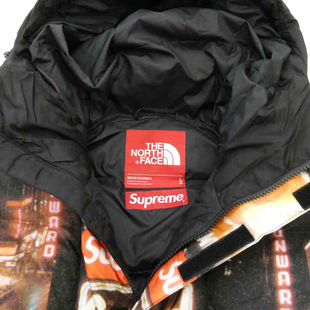 Supreme シュプリーム THE NORTH FACE ノースフェイス 22AW ND52205I × The North Face ザノースフェイス 800-Fill Half Zip Hooded Pullover ハーフジップ フーデッド プルオーバー ダウンジャケット マルチカラー マルチカラー系 L【極上美品】【中古】