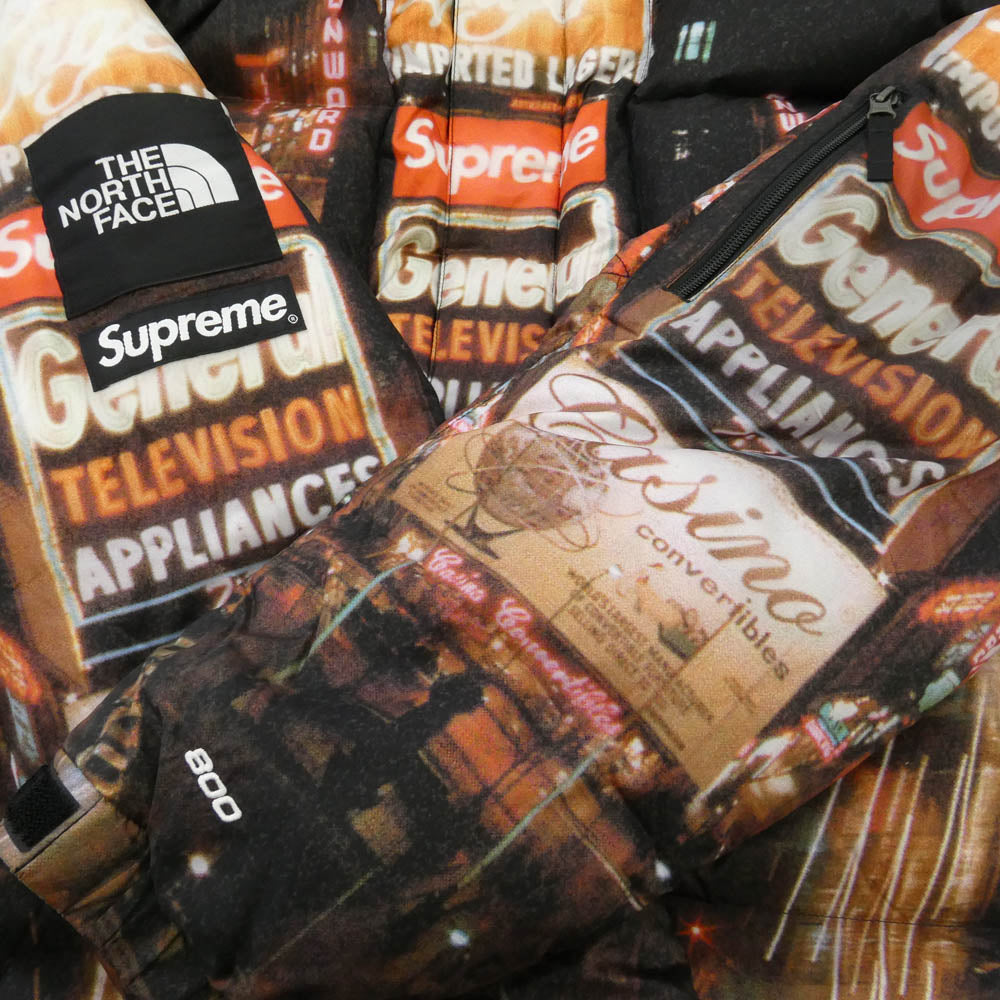 Supreme シュプリーム THE NORTH FACE ノースフェイス 22AW ND52205I × The North Face ザノースフェイス 800-Fill Half Zip Hooded Pullover ハーフジップ フーデッド プルオーバー ダウンジャケット マルチカラー マルチカラー系 L【極上美品】【中古】