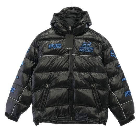 Supreme シュプリーム 25AW x Fox Racing フォックスレーシング Shiny Down Puffer Jacket シャイニー ダウン パファー ジャケット ブラック系 S【極上美品】【中古】