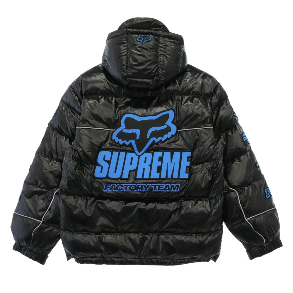 Supreme シュプリーム 25AW x Fox Racing フォックスレーシング Shiny Down Puffer Jacket シャイニー ダウン パファー ジャケット ブラック系 S【極上美品】【中古】