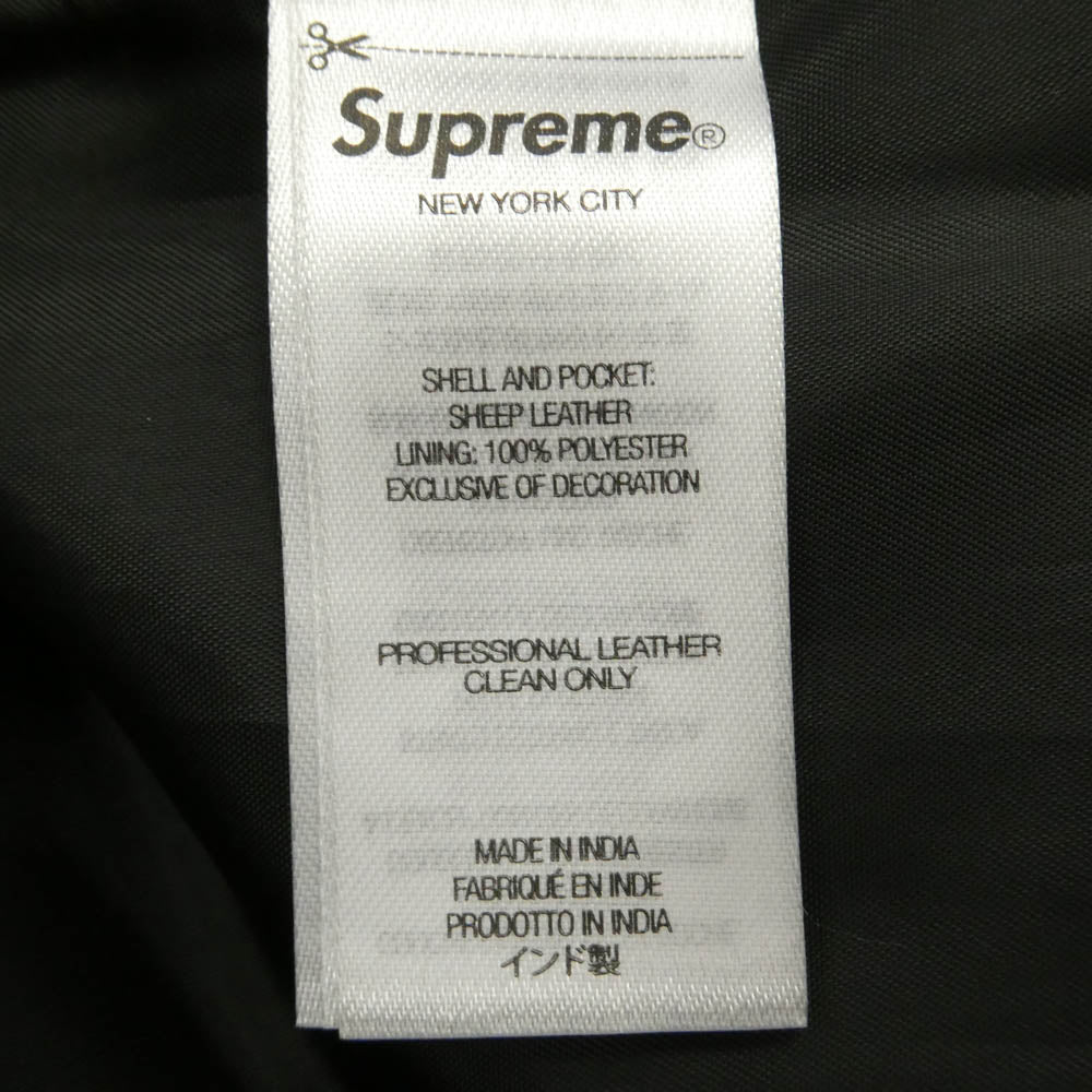 Supreme シュプリーム TRUE RELIGION トゥルーレリジョン 25AW x True Religion Leather Trucker Jacket トゥルーレリジョン レザー トラッカー ジャケット ブラック系 L【極上美品】【中古】