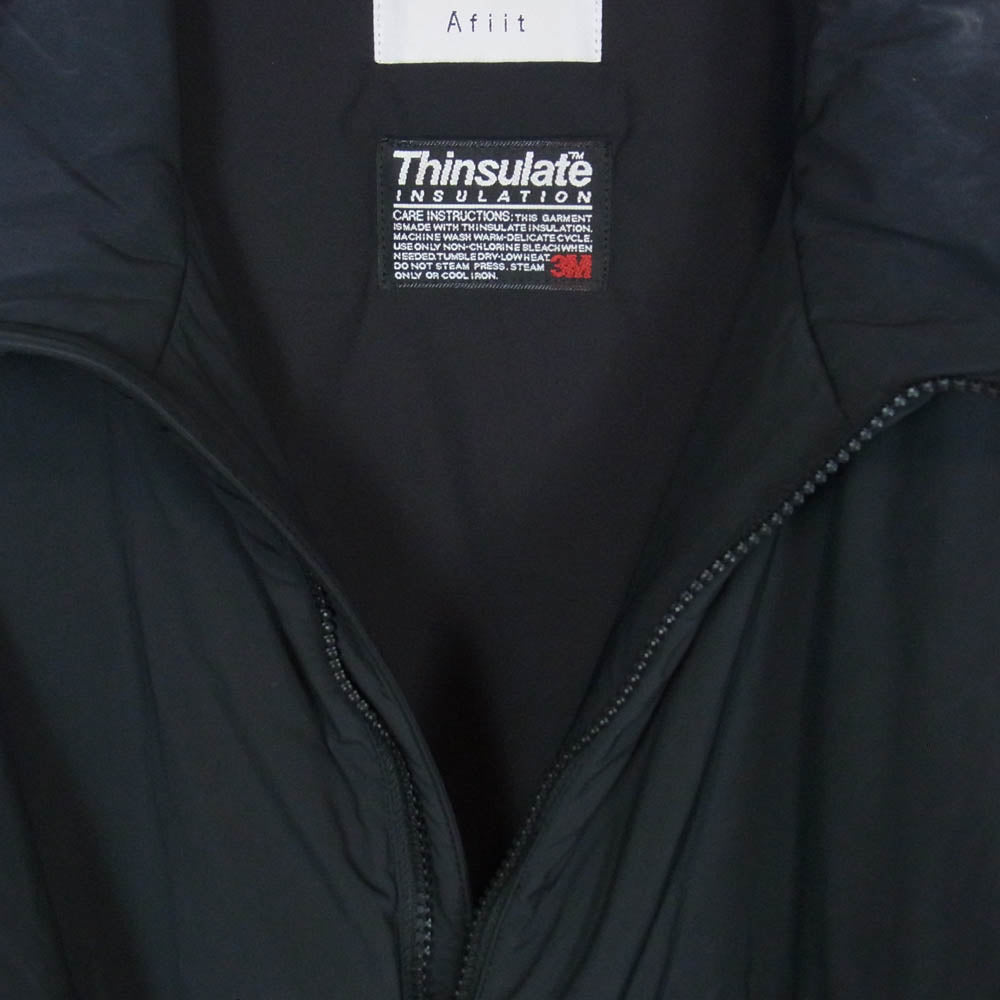 アフィット FI-04 WATER PROOF PUFF JACKET ウォーター プルーフ 中綿 ジャケット ブラック系 1【中古】