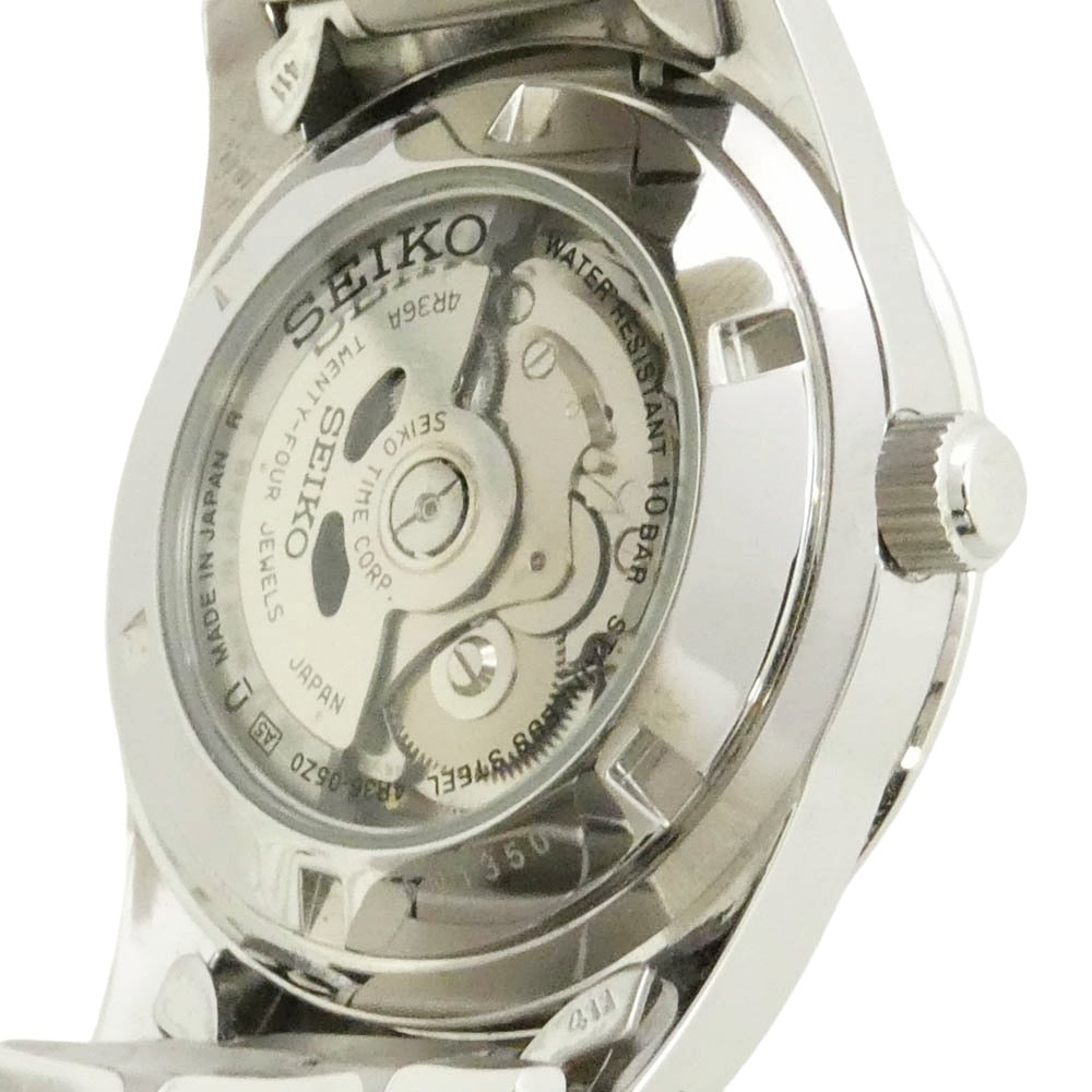 SEIKO セイコー SARV003 SELECTION メカニカル カレンダー付 自動巻き 腕時計 シルバー系【中古】