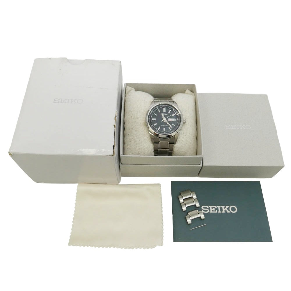 SEIKO セイコー SARV003 SELECTION メカニカル カレンダー付 自動巻き 腕時計 シルバー系【中古】
