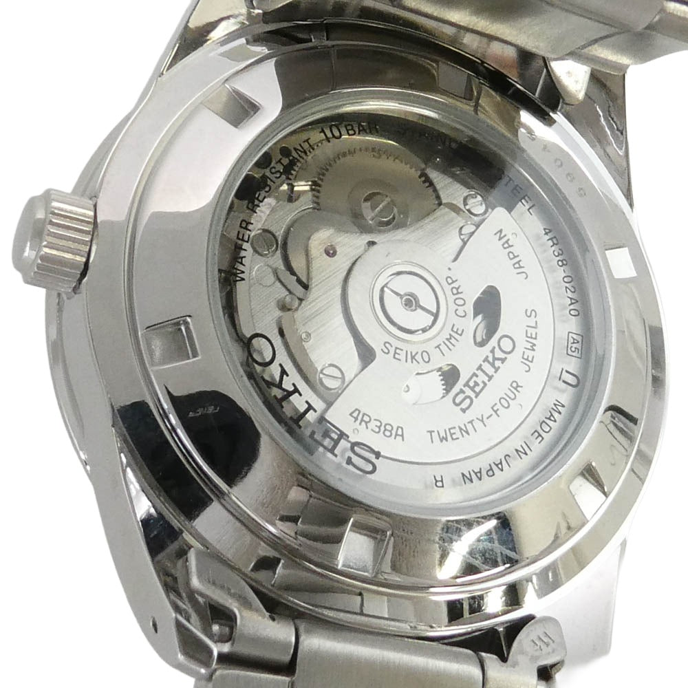 SEIKO セイコー SCVE053 SELECTION メカニカル オープンハート 自動巻き 腕時計 シルバー系【極上美品】【中古】