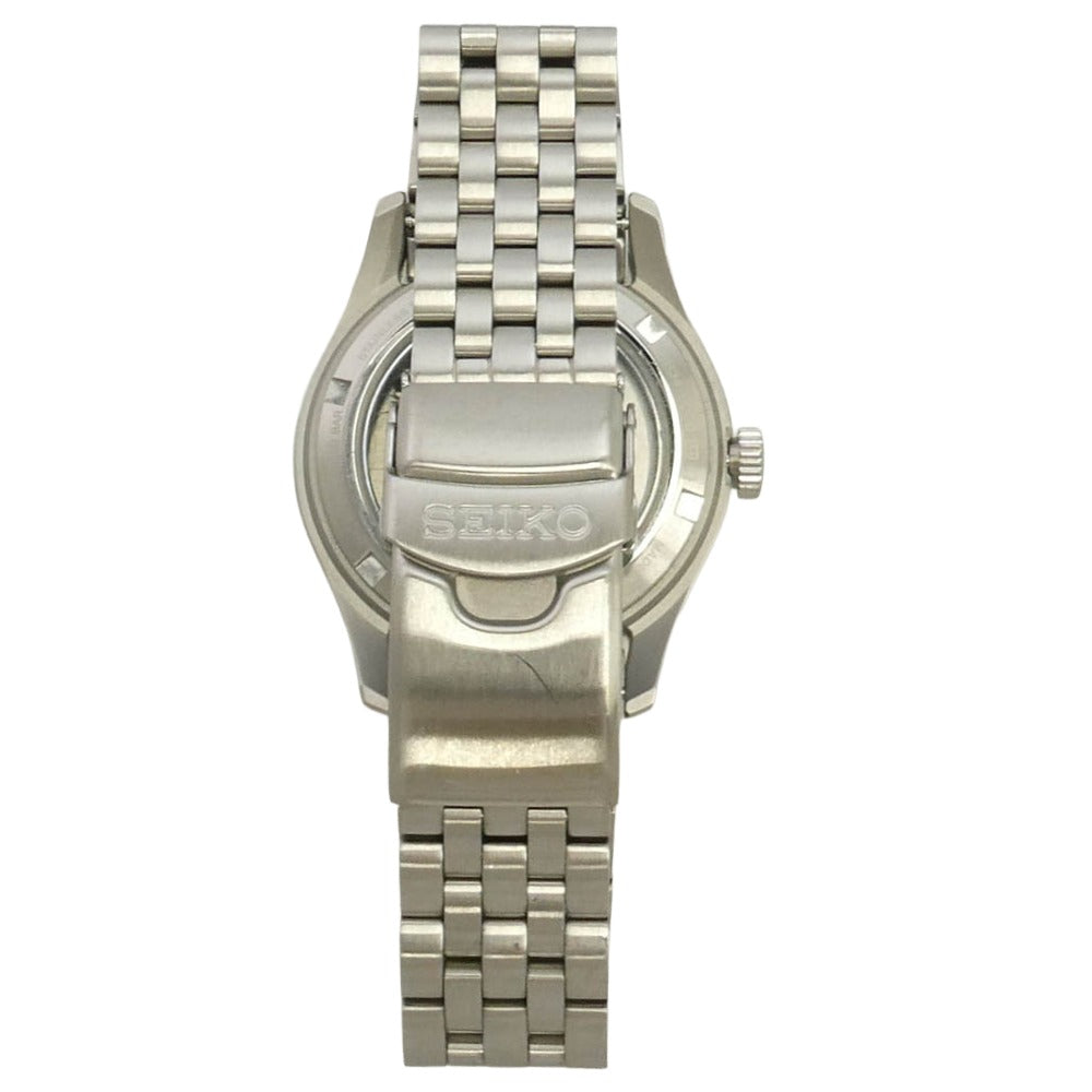 SEIKO セイコー SBSC011 5SPORTS GMT ファイブスポーツ 自動巻き 腕時計 シルバー系【美品】【中古】