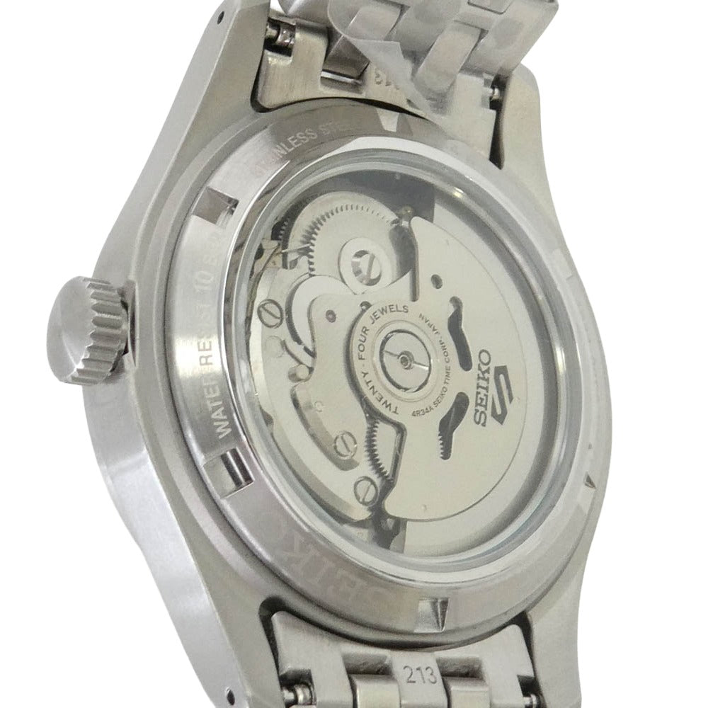 SEIKO セイコー SBSC011 5SPORTS GMT ファイブスポーツ 自動巻き 腕時計 シルバー系【極上美品】【中古】