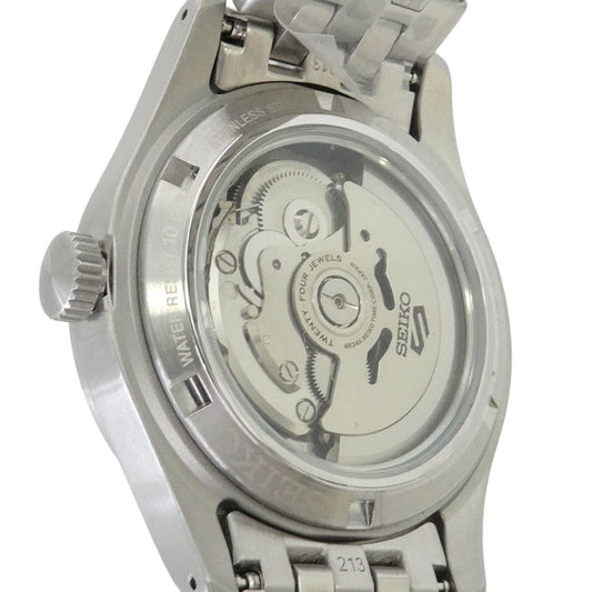 SEIKO セイコー SBSC011 5SPORTS GMT ファイブスポーツ 自動巻き 腕時計 シルバー系【極上美品】【中古】