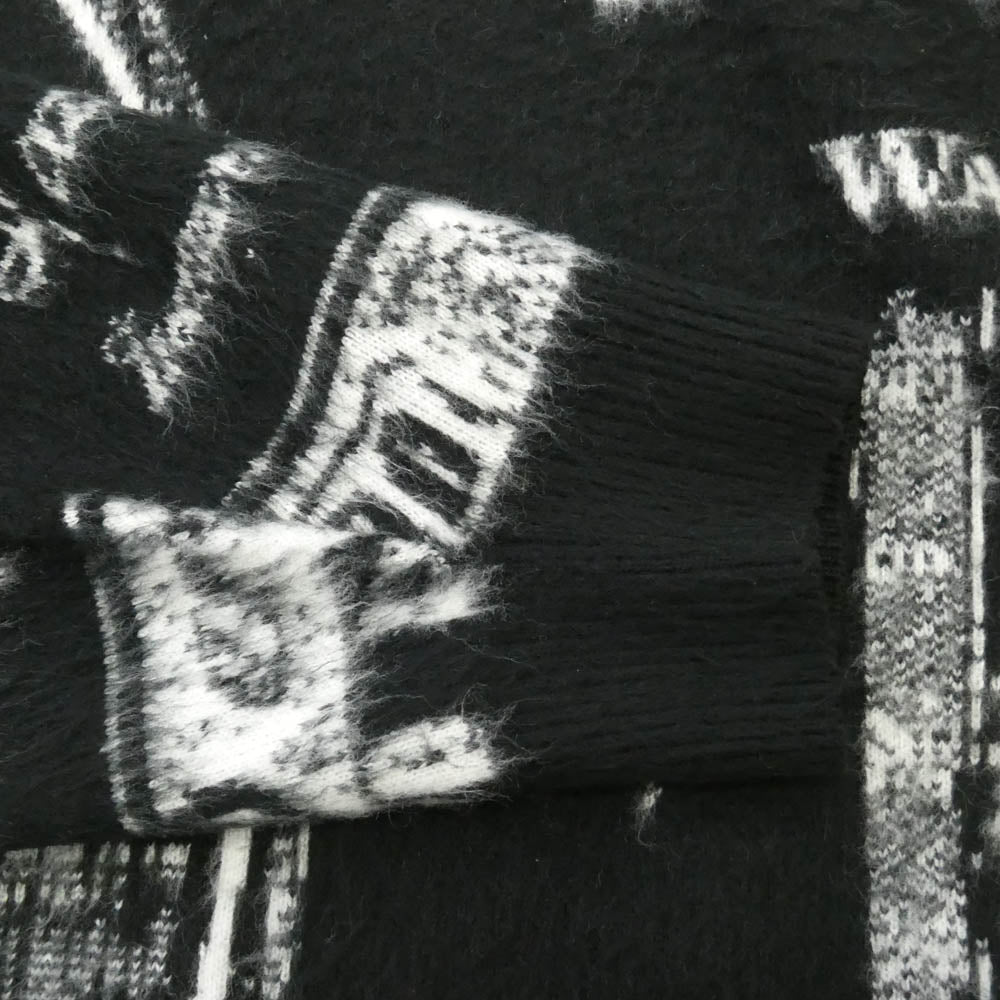 Supreme シュプリーム 25SS MONEY SWEATER マネーセーター 総柄 クルーネック ニット セーター ブラック系 ホワイト系 L【美品】【中古】