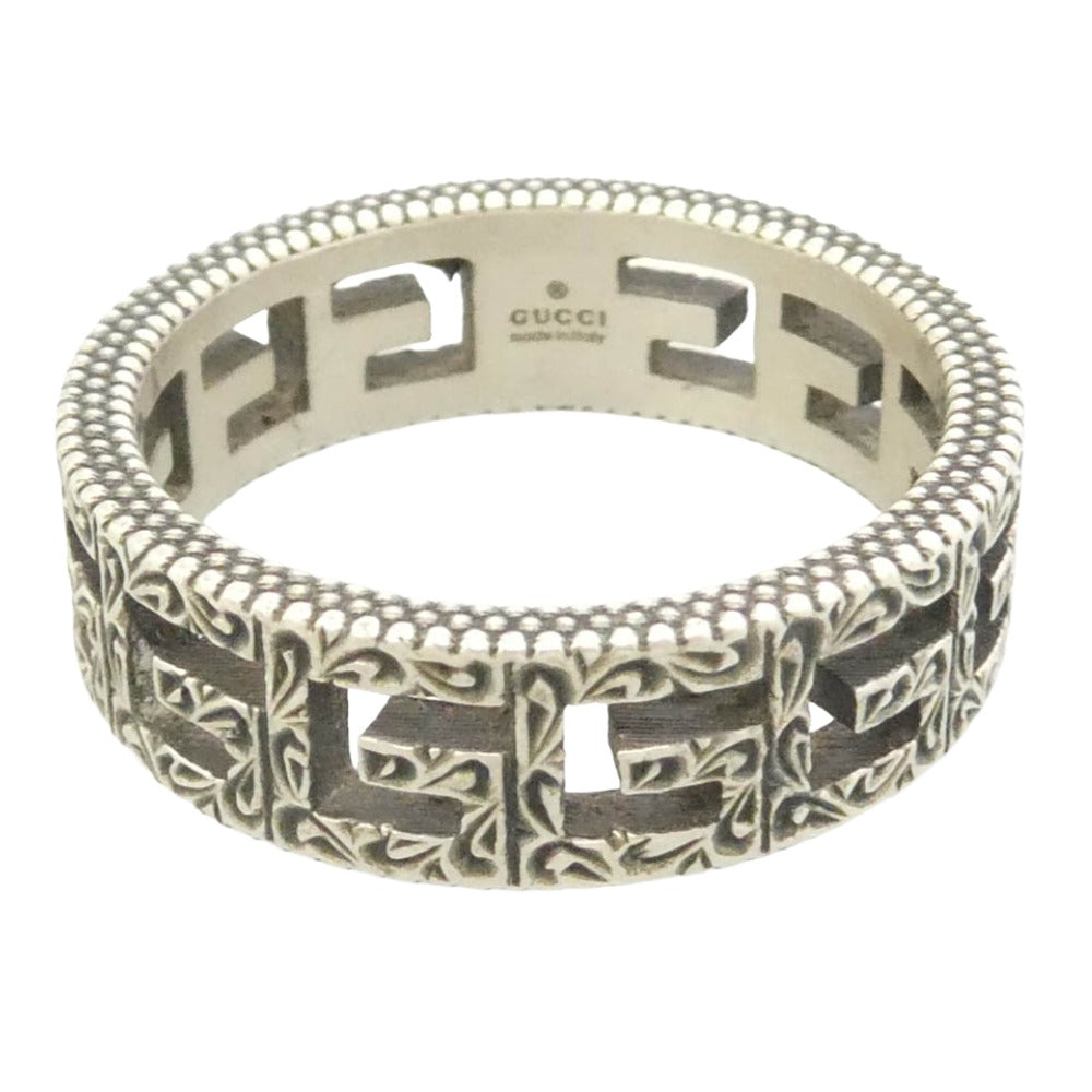 GUCCI グッチ スクエアG アラベスク リング シルバー系 19.5号【中古】
