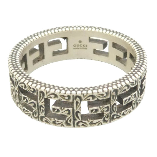 GUCCI グッチ スクエアG アラベスク リング シルバー系 19.5号【中古】
