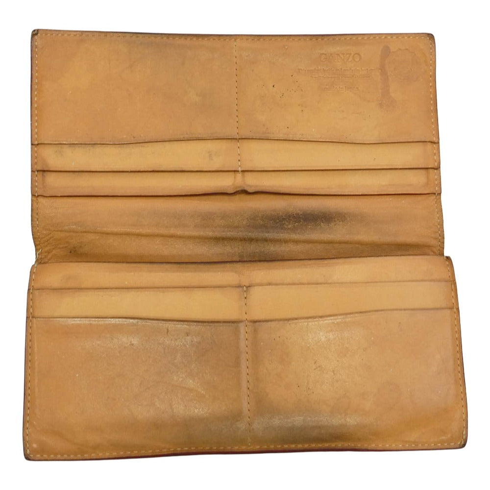 GANZO ガンゾ CORDOVAN LONG コードバン ロングウォレット 小銭入れ付き 長財布 ブラック系【中古】