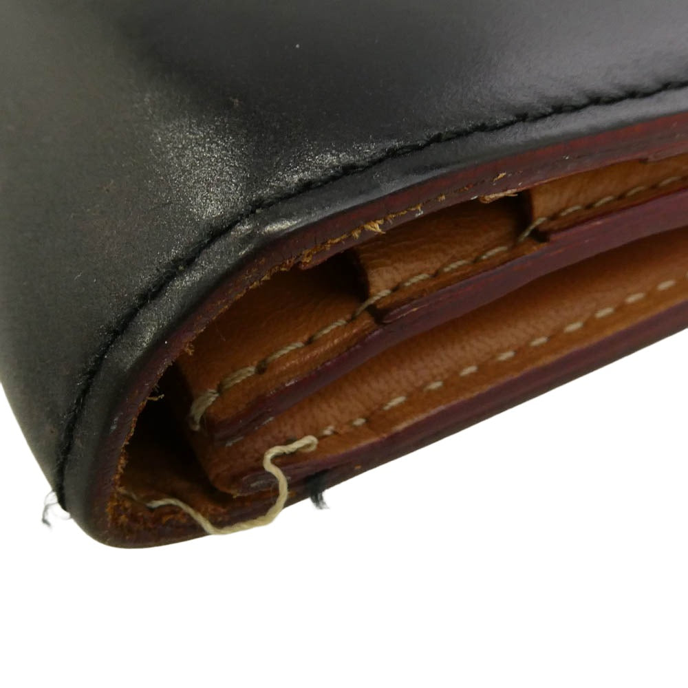 GANZO ガンゾ CORDOVAN LONG コードバン ロングウォレット 小銭入れ付き 長財布 ブラック系【中古】