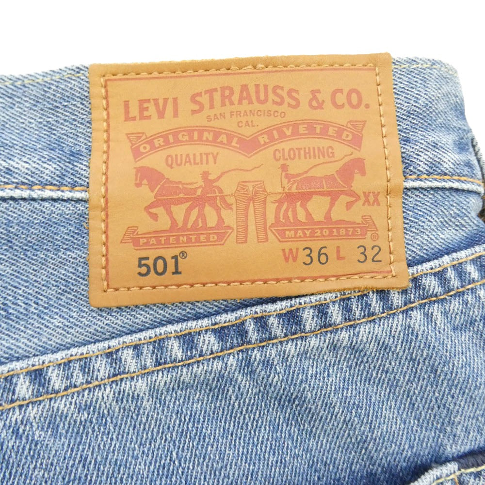 Levi's リーバイス 00501-2454 USA製 501 サークルR USED加工 WHITE OAK ホワイトオーク デニムパンツ ジーンズ インディゴブルー系 W36 L32【美品】【中古】