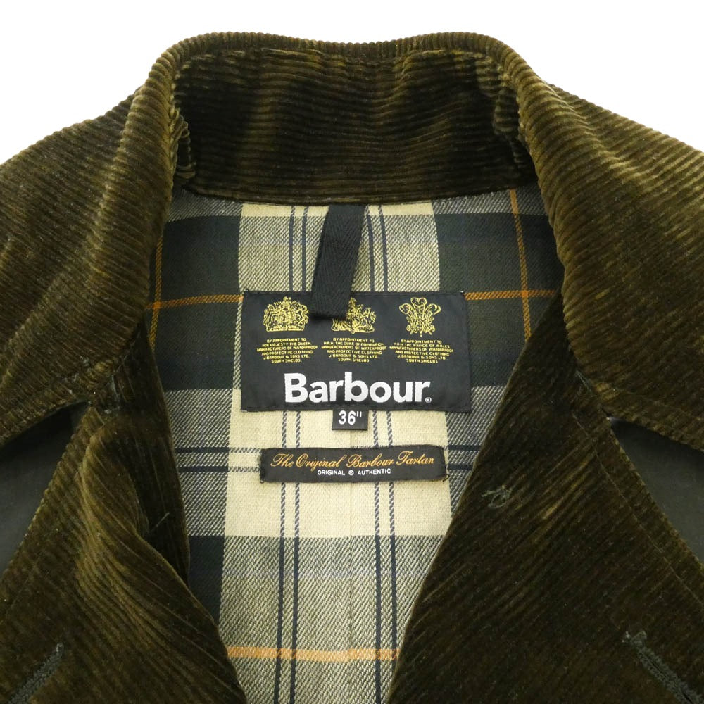 Barbour バブアー 1602333 WAX TRENCH COAT ワックス トレンチ コート ダークグリーン系 36【中古】