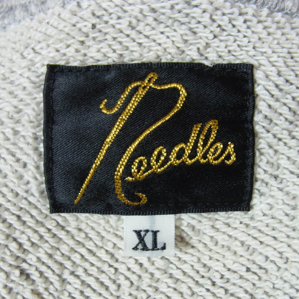 Needles ニードルス QV1578 NUBIAN 別注 ダメージ加工 ボロ スウェット ジップアップ パーカー グレー系 XL【中古】