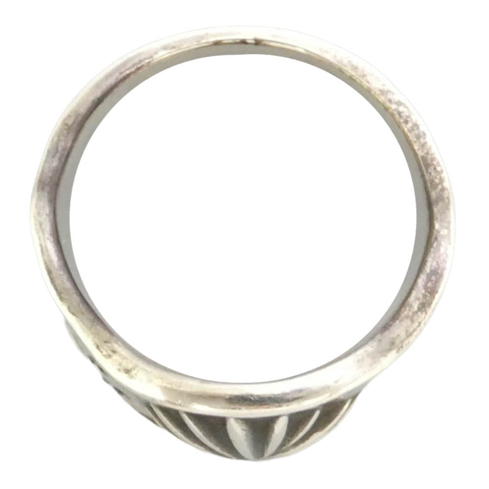 LARRY SMITH ラリースミス RG-0083 OYSTER RING SHELL REPOUSSE オイスター シェル スタンプワーク リング シルバー系 不明【中古】