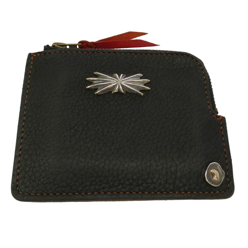 LARRY SMITH ラリースミス LT-0043 DEER SKIN MULTI WALLET L-ZIP ディアスキンレザー マルチジップ ウォレット 財布 ブラック系【美品】【中古】