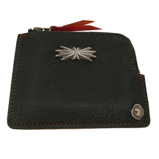 LARRY SMITH ラリースミス LT-0043 DEER SKIN MULTI WALLET L-ZIP ディアスキンレザー マルチジップ ウォレット 財布 ブラック系【美品】【中古】