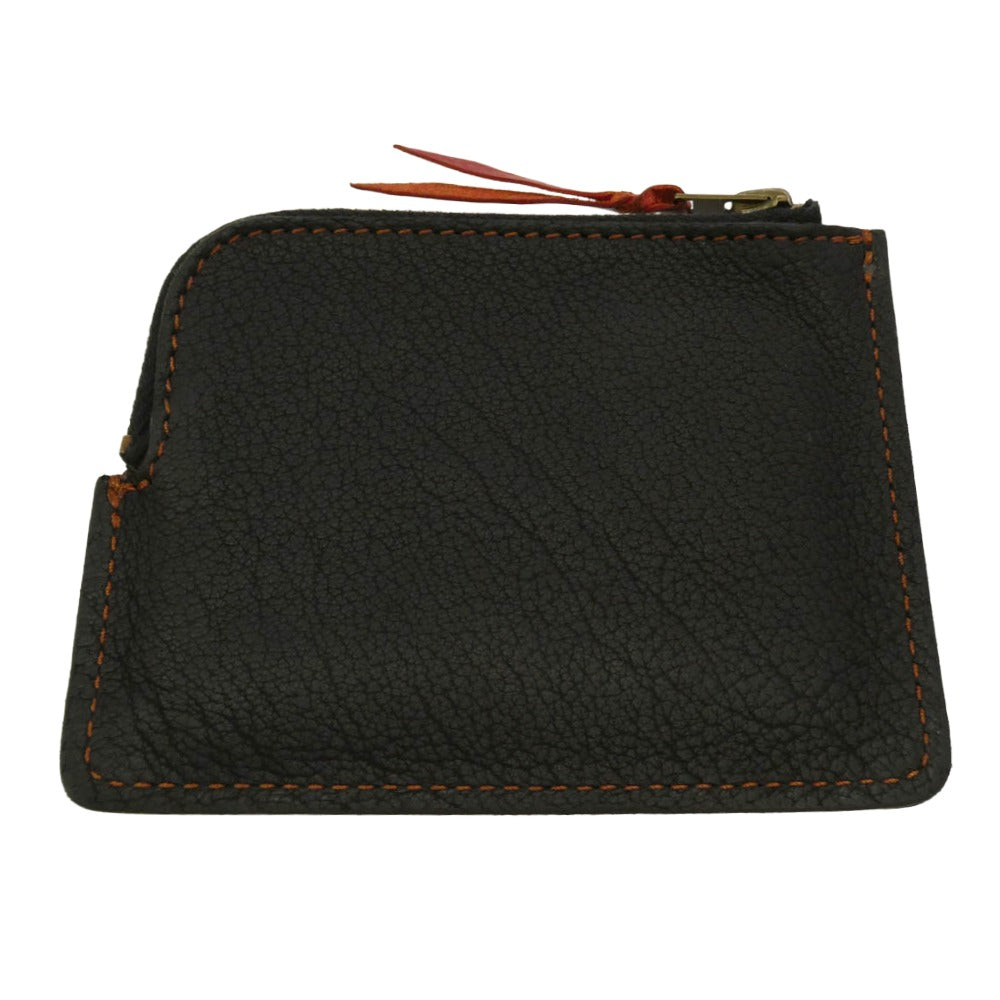 LARRY SMITH ラリースミス LT-0043 DEER SKIN MULTI WALLET L-ZIP ディアスキンレザー マルチジップ ウォレット 財布 ブラック系【美品】【中古】