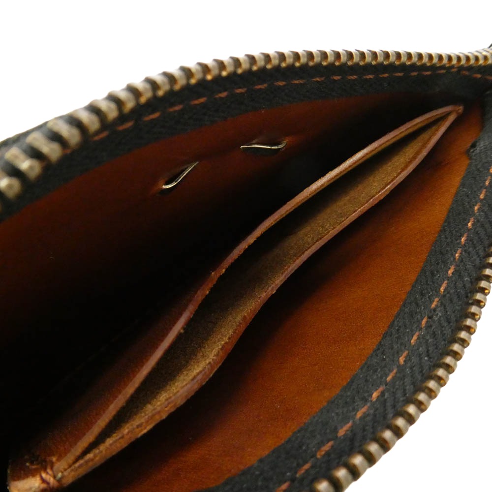 LARRY SMITH ラリースミス LT-0043 DEER SKIN MULTI WALLET L-ZIP ディアスキンレザー マルチジップ ウォレット 財布 ブラック系【美品】【中古】