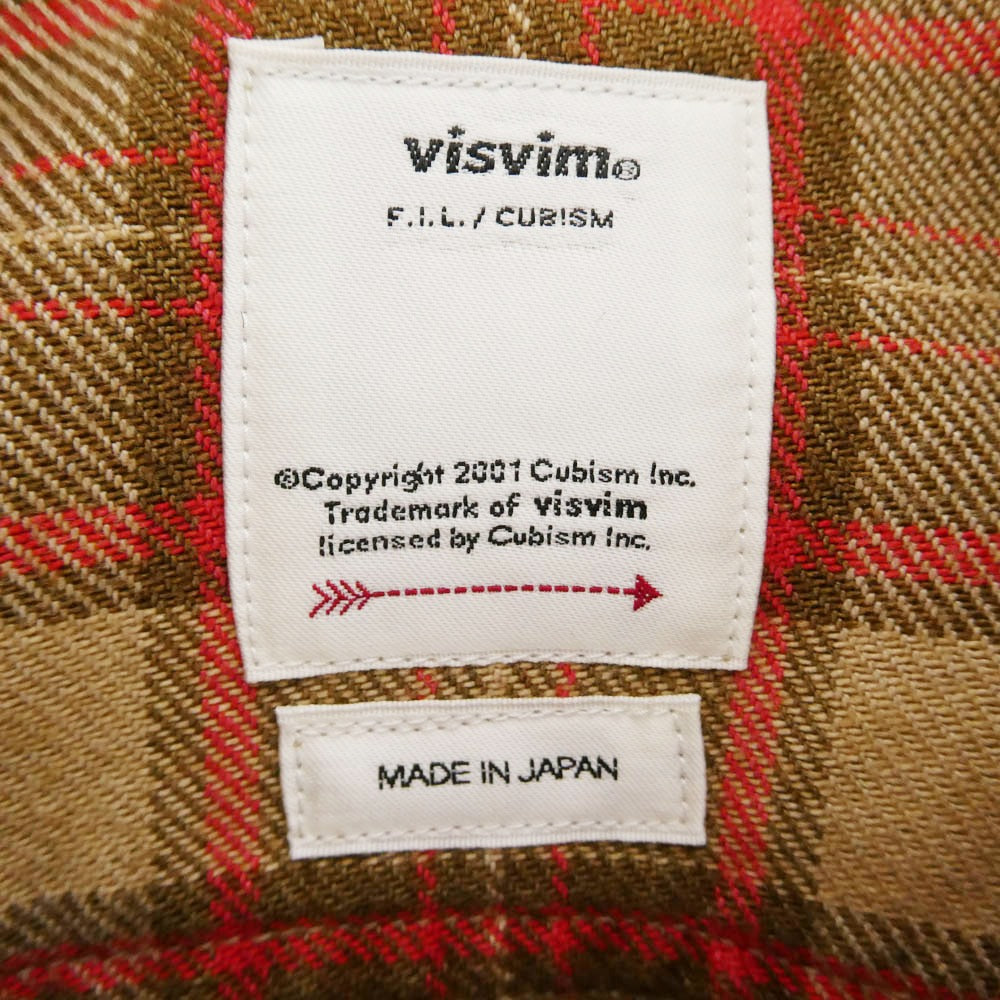VISVIM ビズビム 20AW 0120205011011 LUMBER CHECK L/S CRASH クラッシュ ランバー 長袖 チェック シャツ ブラウン系 1【中古】