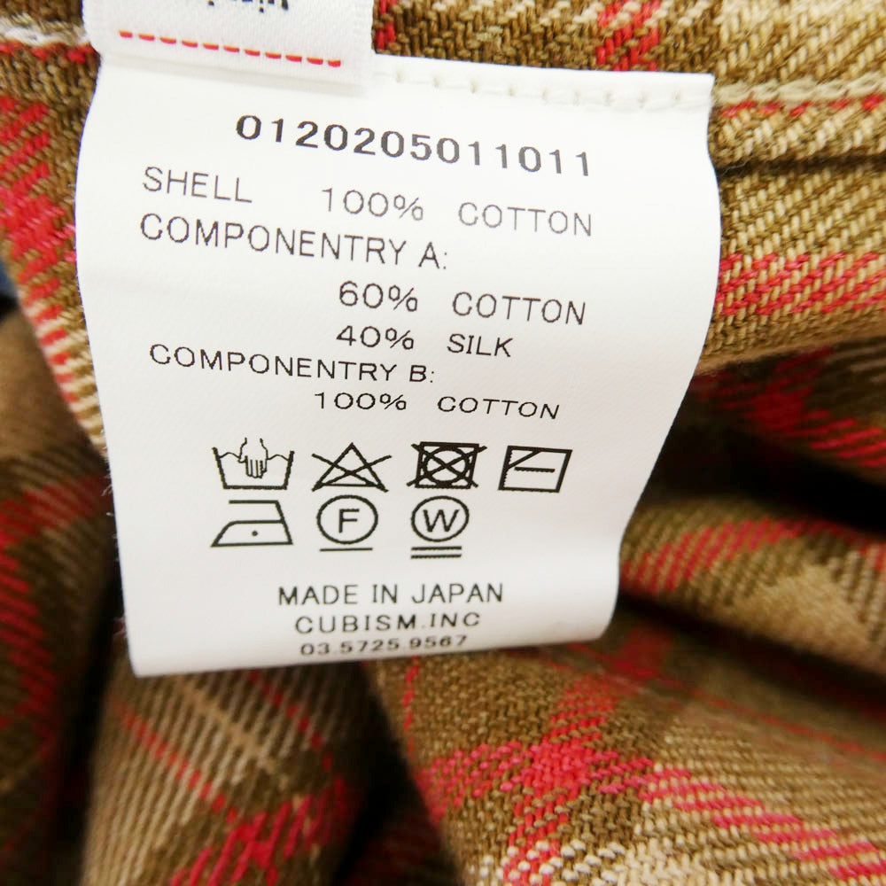 VISVIM ビズビム 20AW 0120205011011 LUMBER CHECK L/S CRASH クラッシュ ランバー 長袖 チェック シャツ ブラウン系 1【中古】