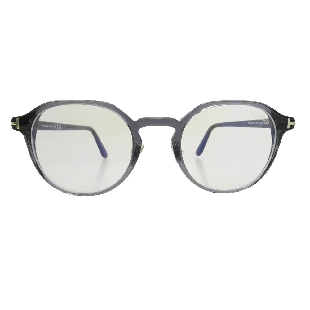 TOM FORD トムフォード TF5924-D-B 日本企画 クラウンパントシェイプ ブルーライトカットレンズ メガネ フレーム：ブラック系 51□22　145【極上美品】【中古】