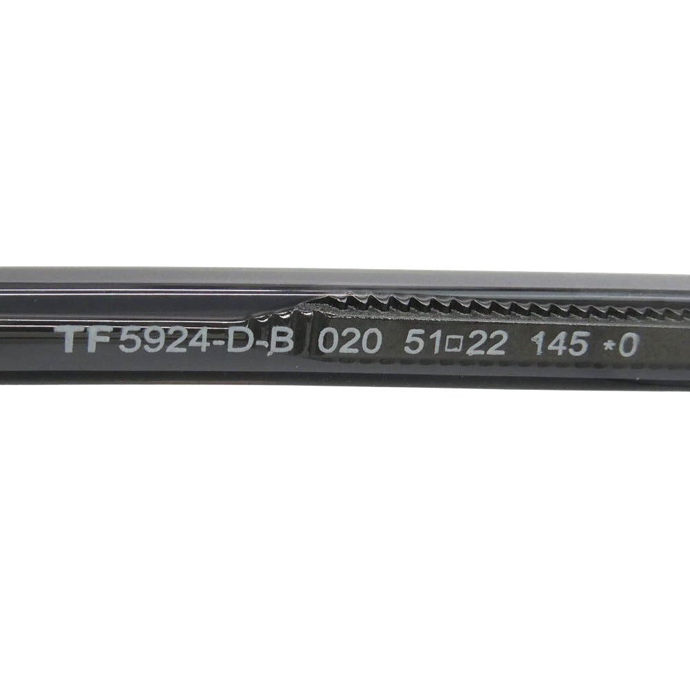 TOM FORD トムフォード TF5924-D-B 日本企画 クラウンパントシェイプ ブルーライトカットレンズ メガネ フレーム：ブラック系 51□22　145【極上美品】【中古】