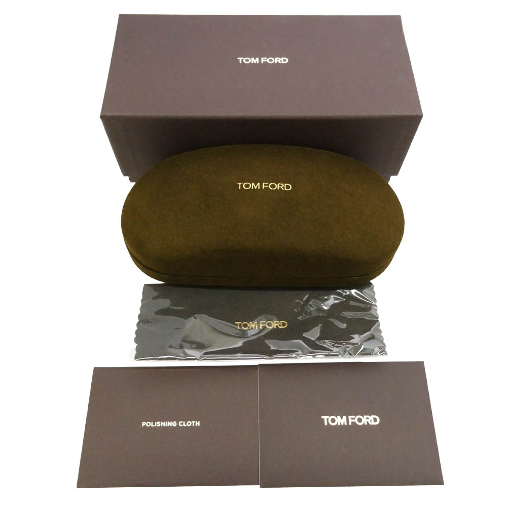 TOM FORD トムフォード TF1161-K アジアンフィット スクエアウェリントン シェイプ ブラック系 54□21　145【極上美品】【中古】