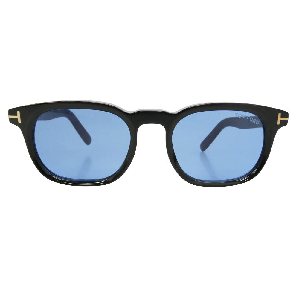 TOM FORD トムフォード TF1122-D 日本企画モデル ウェリントンシェイプ カラー レンズ サングラス ブラック系 52□20 145【美品】【中古】