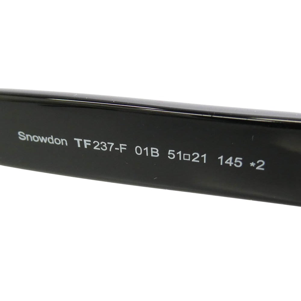 TOM FORD トムフォード TF237-F SNOWDON スノードン アジアンフィット ウェリントン カラーレンズ アイウェア メガネ サングラス ブラック系 51□21 145【極上美品】【中古】