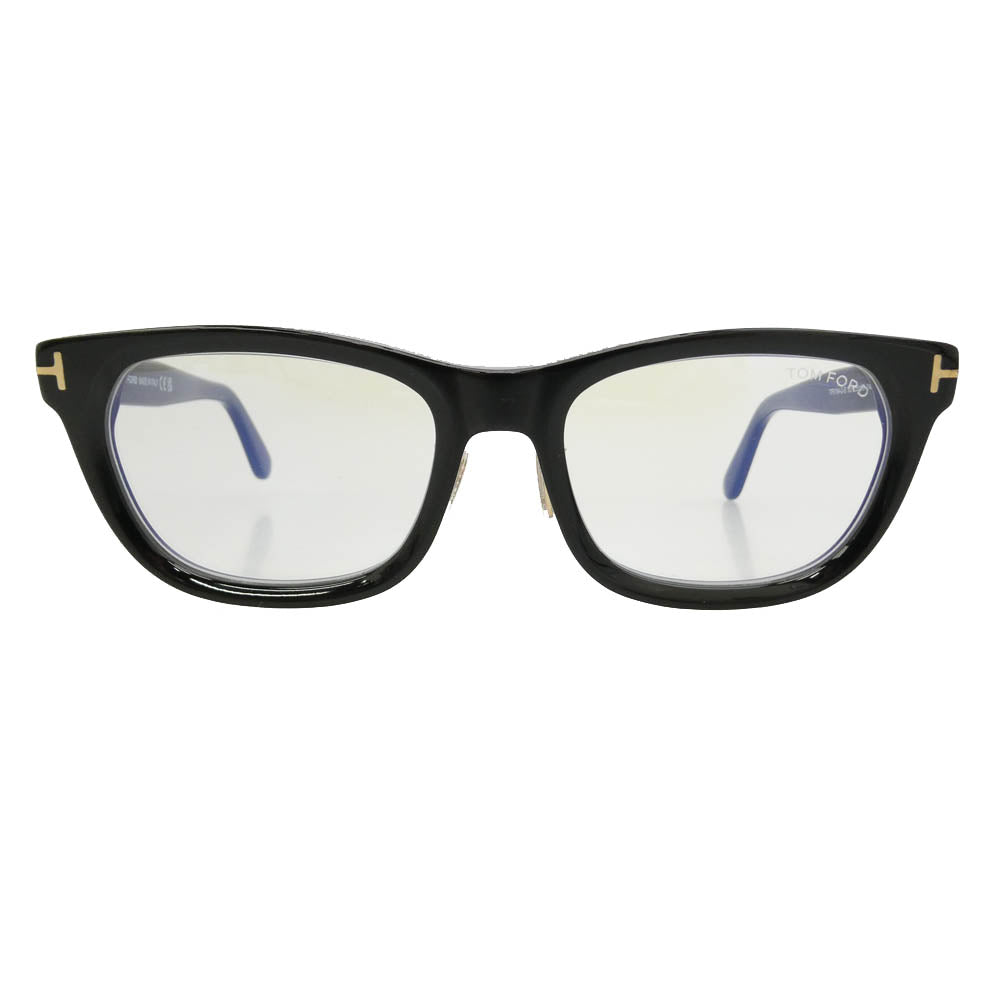 TOM FORD トムフォード 26SS TF6164-D-B 日本企画 アジアンフィット ウェリントンタイプ ブルーライトカットレンズ アイウェア メガネ クリアレンズ サングラス ブラック系 55□19 145【美品】【中古】
