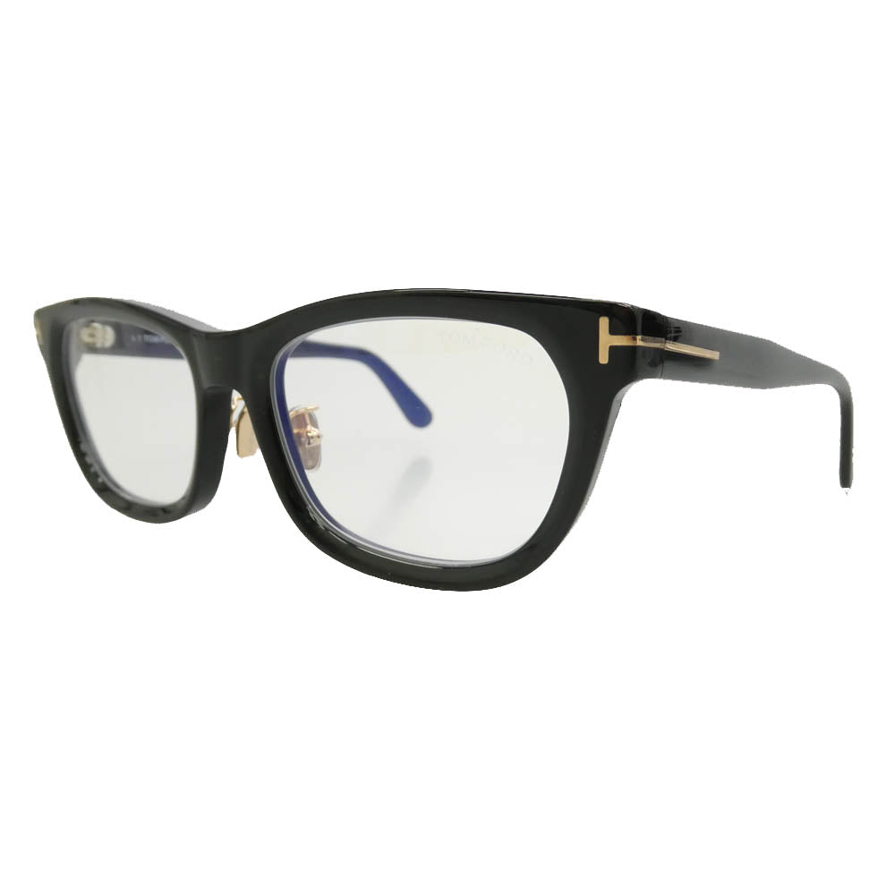 TOM FORD トムフォード 26SS TF6164-D-B 日本企画 アジアンフィット ウェリントンタイプ ブルーライトカットレンズ アイウェア メガネ クリアレンズ サングラス ブラック系 55□19 145【美品】【中古】