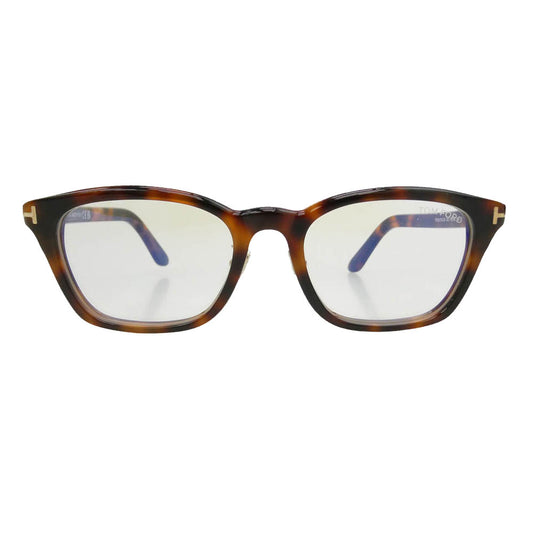 TOM FORD トムフォード TF6073-D-B 日本企画 スクエアシェイプ クリングスパッド アイウェア メガネ ブラウン系 52□19 145【美品】【中古】