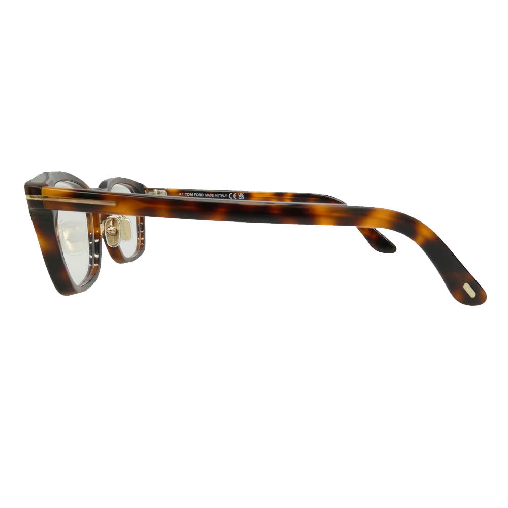 TOM FORD トムフォード TF6073-D-B 日本企画 スクエアシェイプ クリングスパッド アイウェア メガネ ブラウン系 52□19 145【美品】【中古】