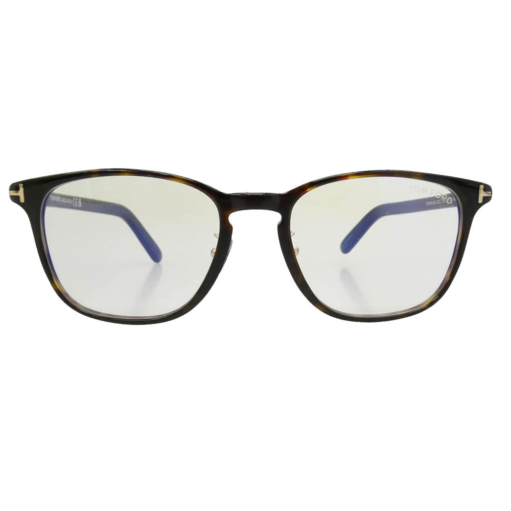 TOM FORD トムフォード TF5918-D-B 日本企画モデル ブルーライトカット アジアンフィット ウェリントンタイプ ブルーライトカットレンズ アイウェア メガネ ブラウン系 52□18 145【美品】【中古】