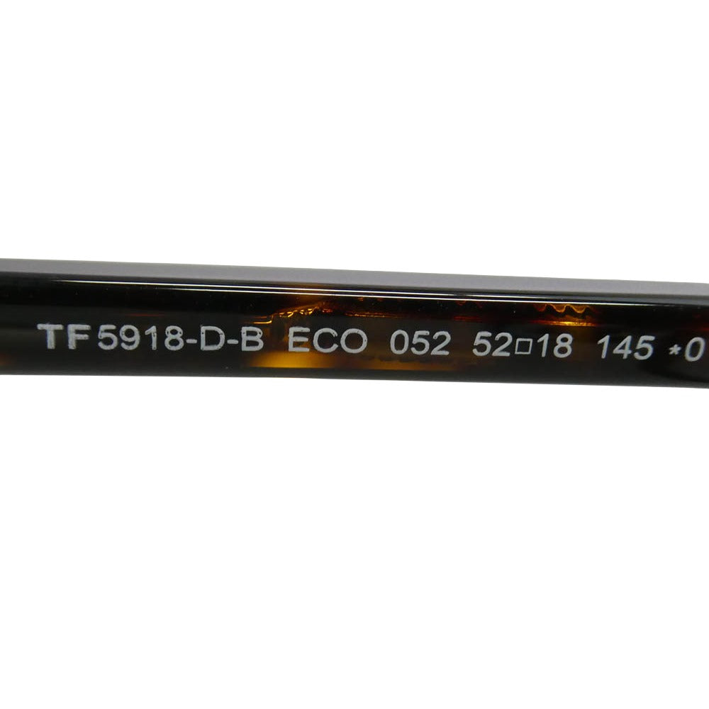 TOM FORD トムフォード TF5918-D-B 日本企画モデル ブルーライトカット アジアンフィット ウェリントンタイプ ブルーライトカットレンズ アイウェア メガネ ブラウン系 52□18 145【美品】【中古】