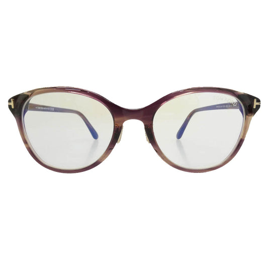 TOM FORD トムフォード TF6102-D-B アジアンフィット ウェリントン ブルーライトカットレンズ クリングスパッド メガネ ワインレッド系 52□19 140【極上美品】【中古】