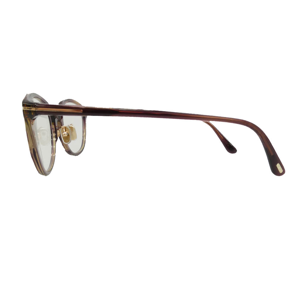 TOM FORD トムフォード TF6102-D-B アジアンフィット ウェリントン ブルーライトカットレンズ クリングスパッド メガネ ワインレッド系 52□19 140【極上美品】【中古】